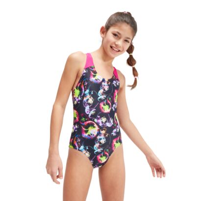 Speedo Girls Allover Splashback One Piece Swimsuit