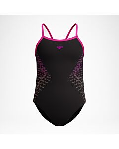 Speedo Girls Placement Muscleback Swimsuit