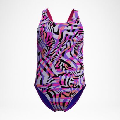 Speedo Girls Digital Allover Leaderback Swimsuit