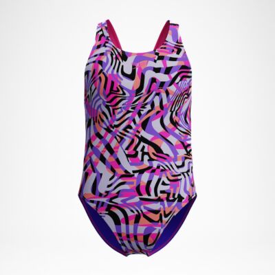 Speedo Girls Digital Allover Leaderback Swimsuit
